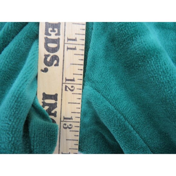 Quacker Factory Pants Womens Large Green Velour Pull On Straight Leg Pockets - Picture 7 of 8